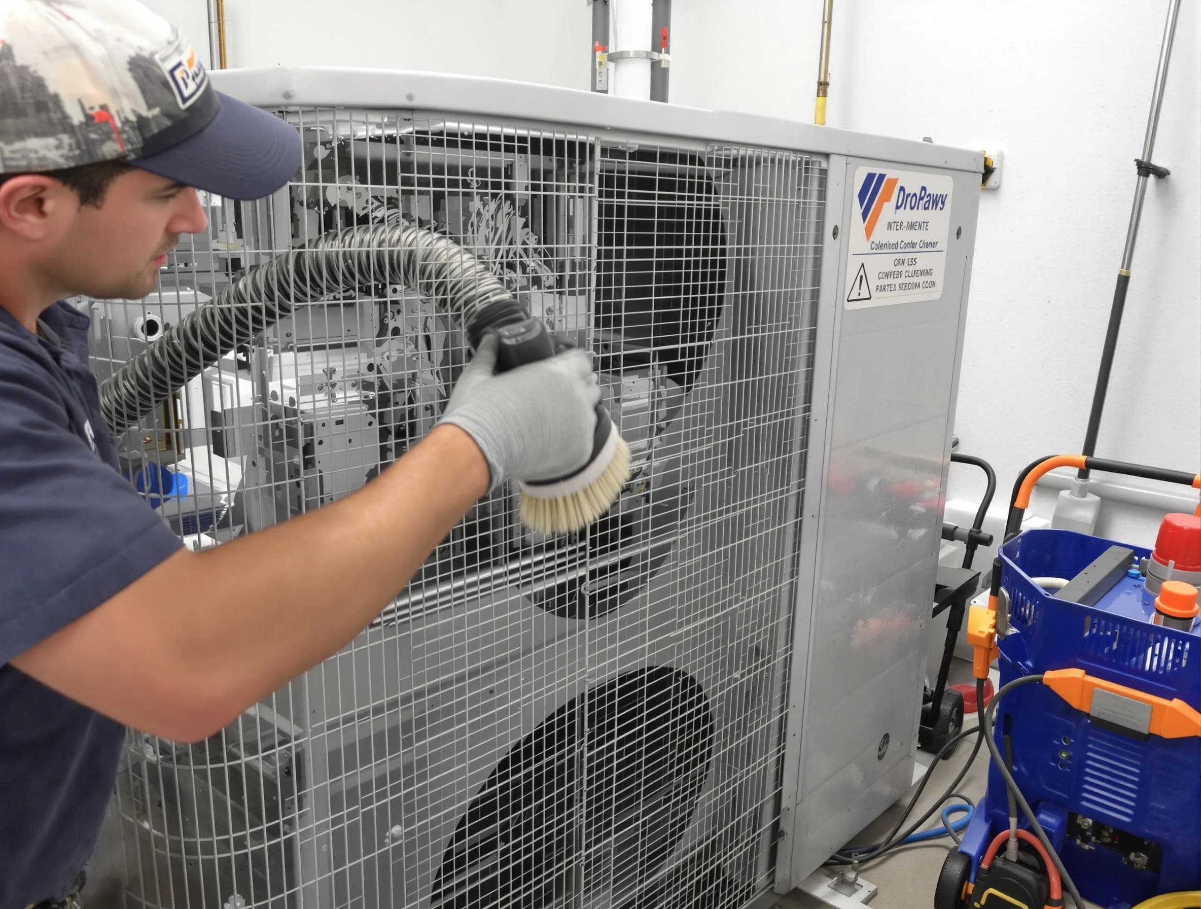 Locust Grove Air Duct Cleaning specialist performing precision AC coil cleaning for improved system performance in Locust Grove