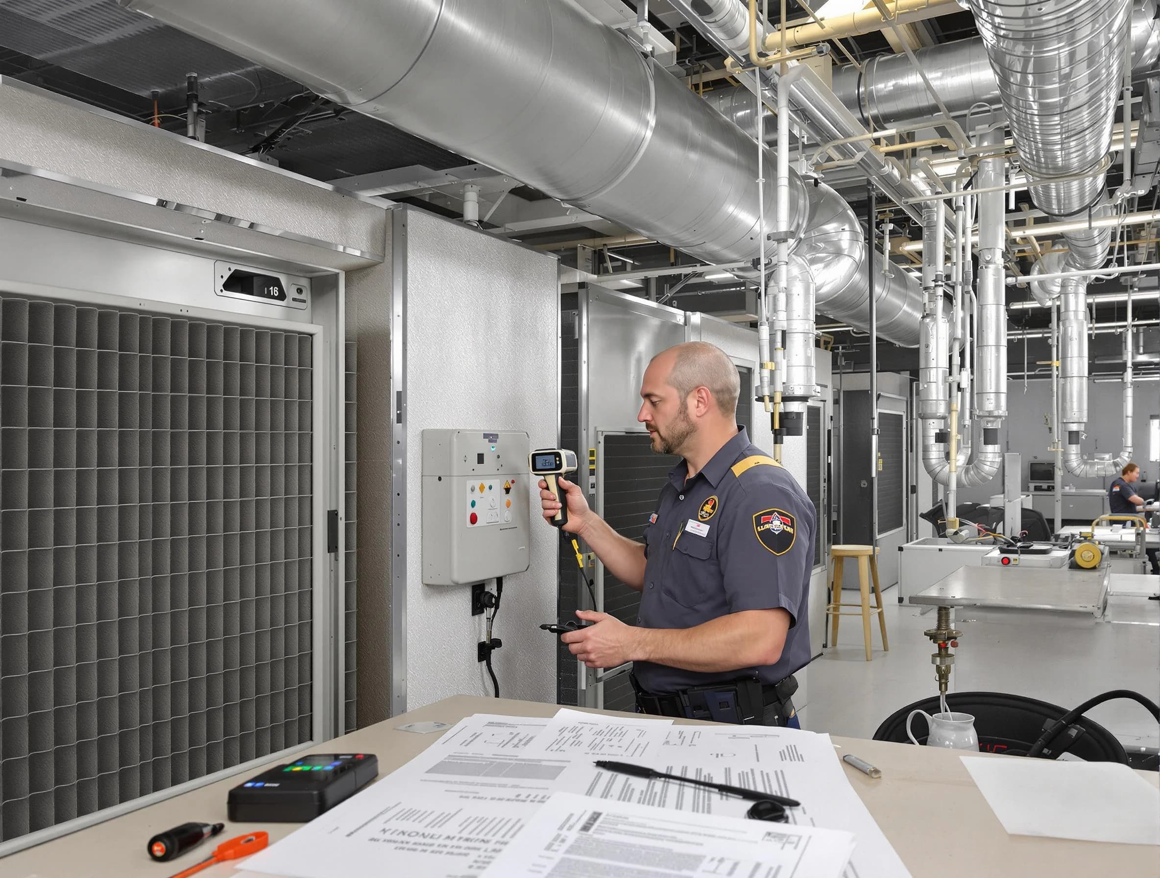 Professional filter system inspection by Locust Grove Air Duct Cleaning in Locust Grove