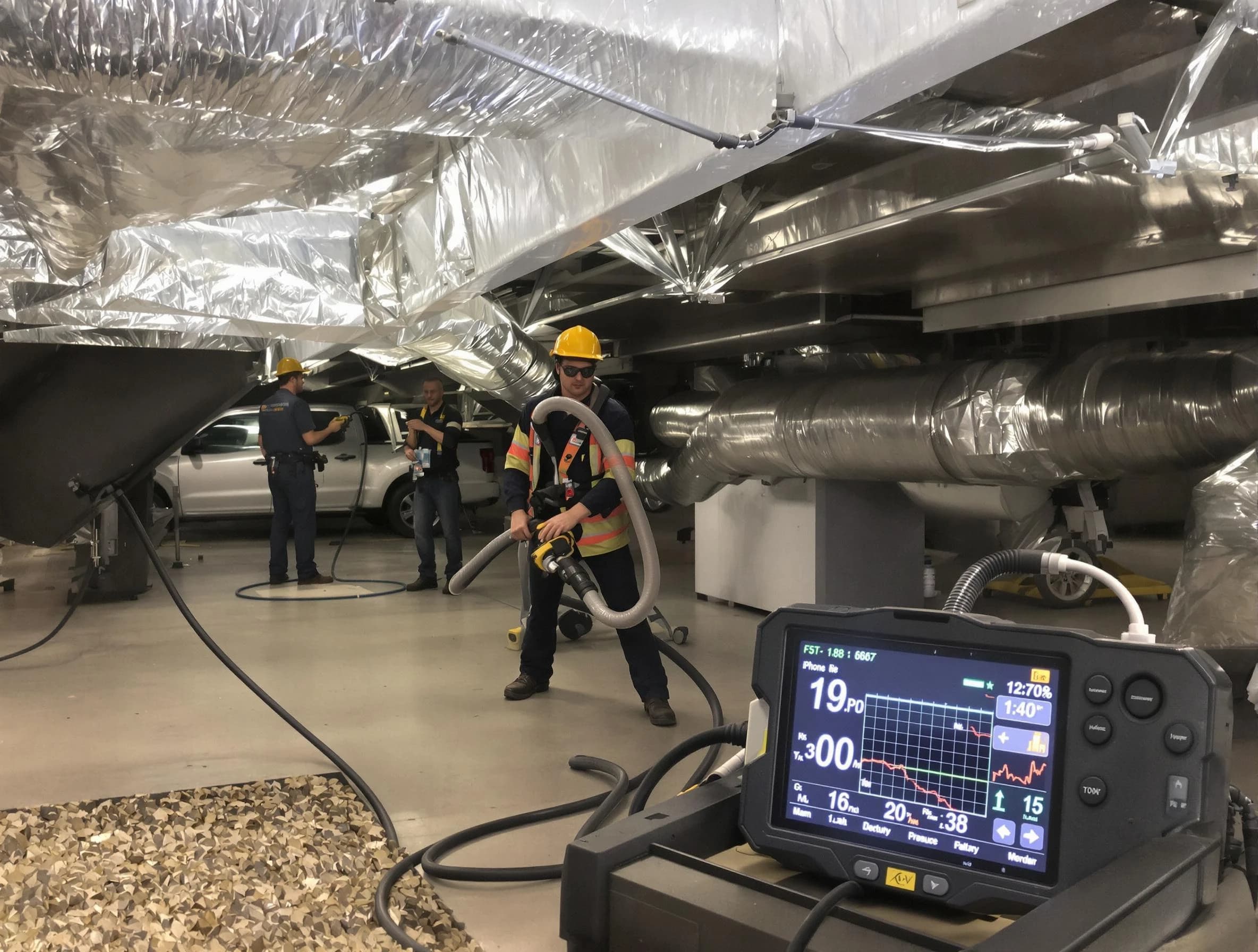 Professional negative pressure duct cleaning by Locust Grove Air Duct Cleaning in Locust Grove