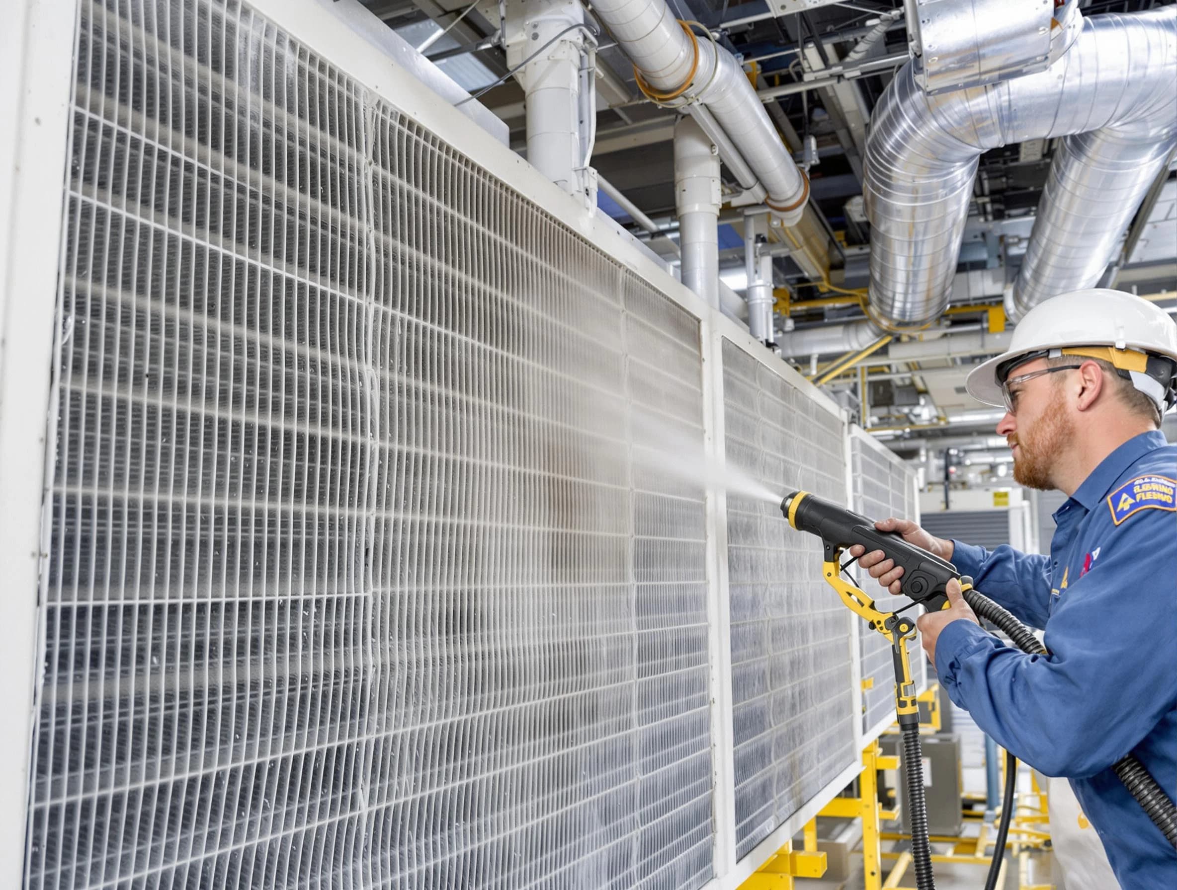 Professional commercial coil cleaning by Locust Grove Air Duct Cleaning in Locust Grove