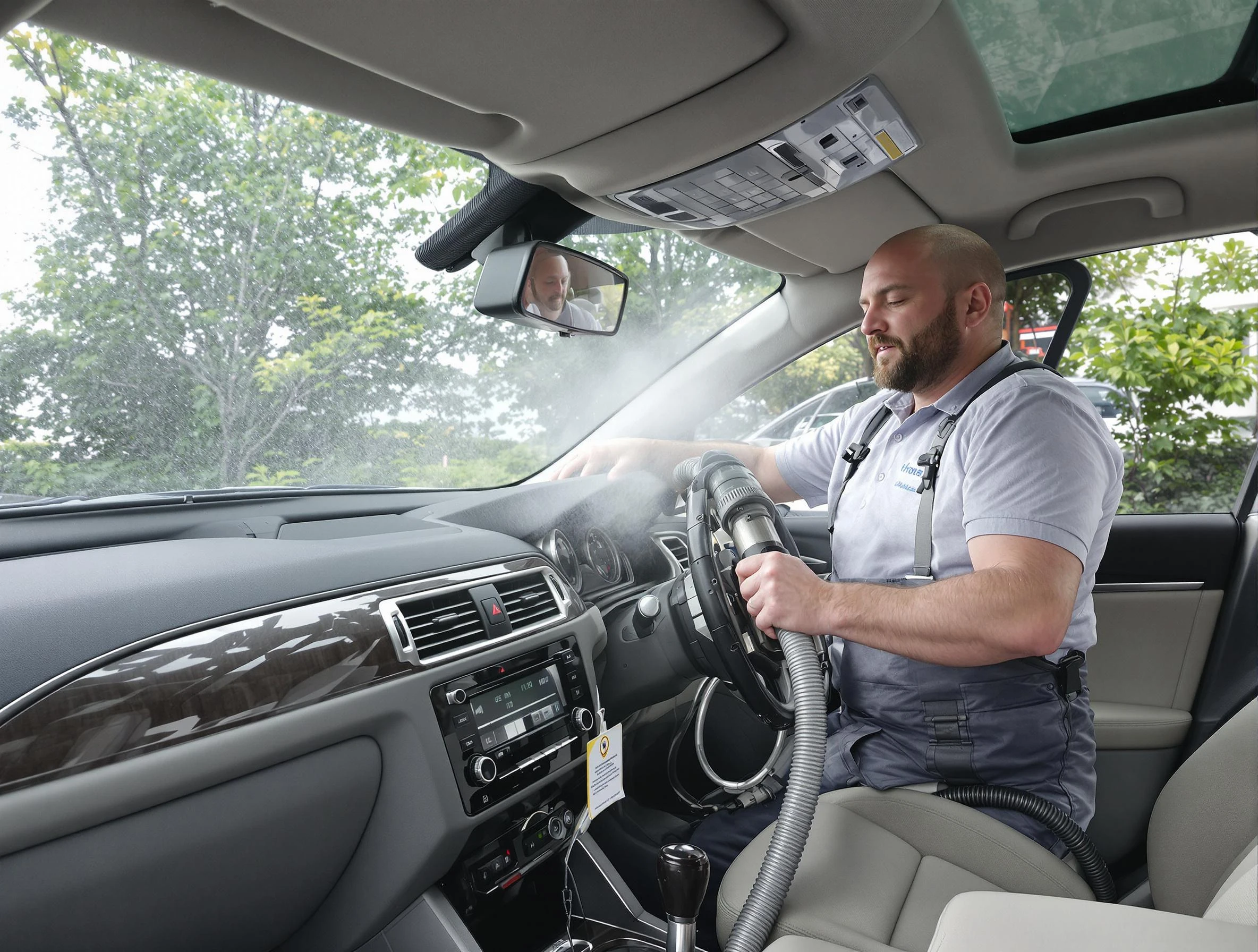 Locust Grove Air Duct Cleaning specialist performing professional car duct cleaning in Locust Grove